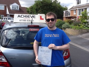Luke Farley from Kippax with his Driving test pass certificate.