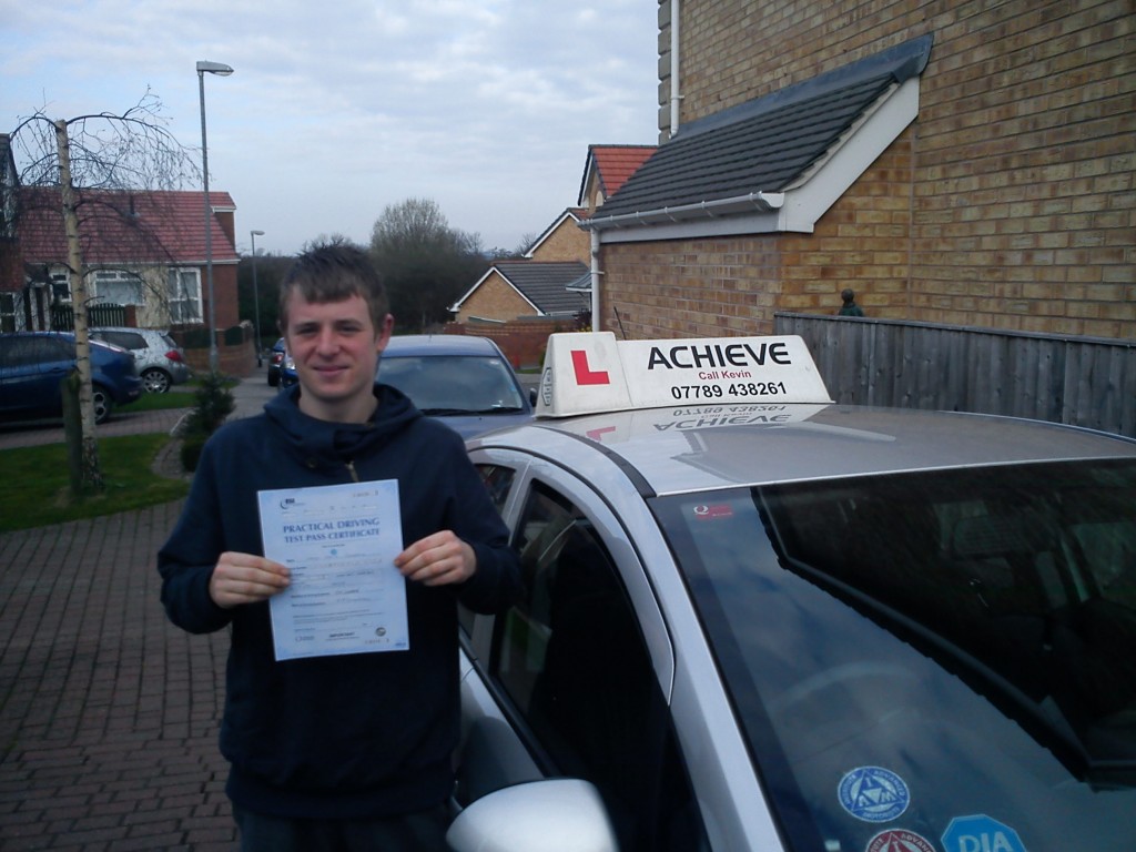 james from garforth passes his driving test.